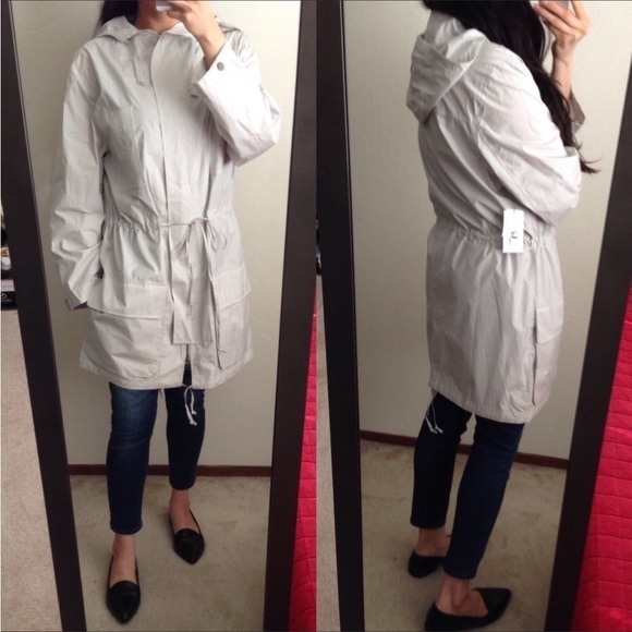 Equipment Light Gray Short Boven Parka Jacket - Picture 11 of 12